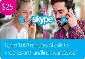 Skype Credit $25 US Prepaid Card 24.85 $
